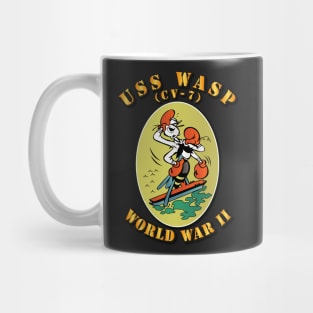 USS Wasp - CV-7 - WWII w Txt Mug